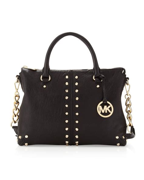 michael kors black studded purse.